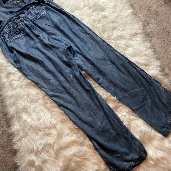 Soft Surroundings Blue Dulce Tencel Chambray Jumpsuit Sz L - Picture 8 of 12